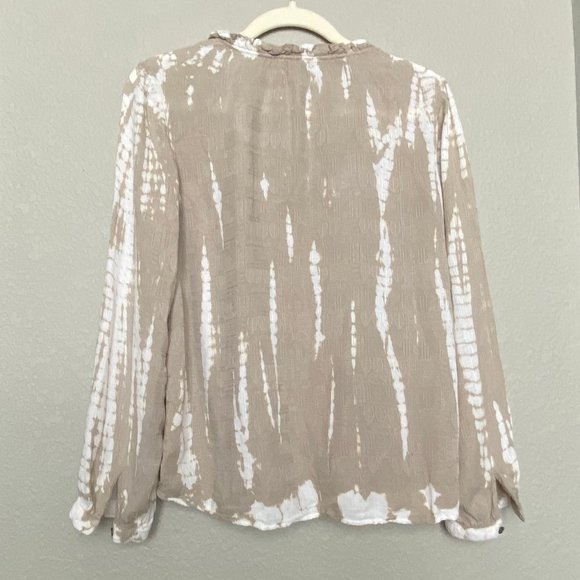 Tie Dye Faux Wrap Blouse - Picture 4 of 5